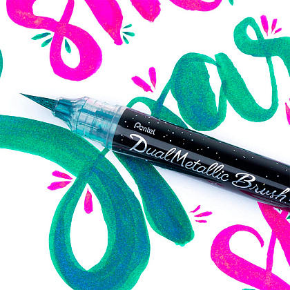 Маркер-кисть "Dual Metallic Brush", фиолетовый металлик - 5