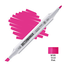 Маркер художественный "Brushmarker", двухсторонний, V131 яркий розовый