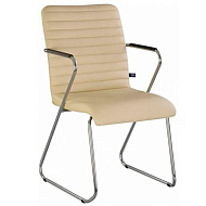 Кресло для посетителей SitUp TASK Chrome, экокожа бежевый
