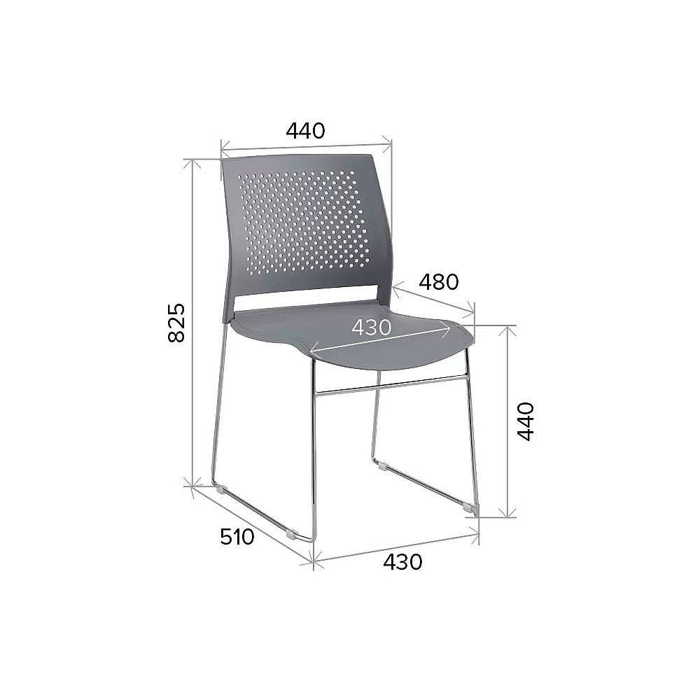 Стул для посетителей EVERPROF Neo, желтый - 2
