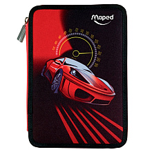 Пенал Maped "Cars", 2 отделения, с наполнением