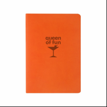 Бизнес тетрадь А5 «Queen of fun» soft touch, оранжевый