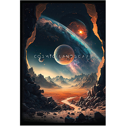 Тетрадь "Cosmic Landscape", А5, 48 листов, клетка, черный - 2