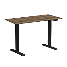 Стол с электроприводом WellDesk Prime 1300x675х18 черный/дуб санта-фе винтаж (9191461+9178196)