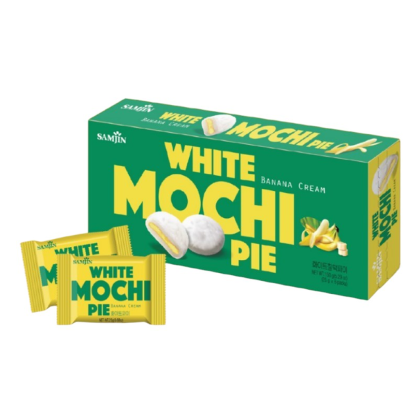 Моти "White Mochi Pie Banana Cream" со вкусом банана в белой глазури, 150 г