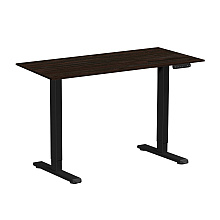 Стол с электроприводом WellDesk Prime 1300x675х18 черный/дуб термо черно-коричневый (9191461+9178193)