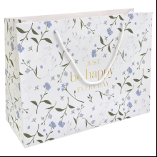 Пакет бумажный подарочный "Fleurs. Незабудки", 36х26х12 см, белый