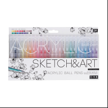 Набор ручек акриловых "Sketch&Art", 1 мм, 24 шт, ассорти