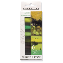 Пастель сухая "À l'écu Half Pastel. Весенняя пастораль", 6 цветов