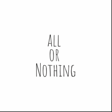 Стеклянный бокал для виски «All or nothing», прозрачный  