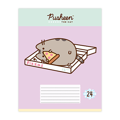 Тетрадь "Pusheen", А5, 24 листов, клетка, ассорти - 3