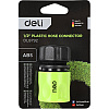 Соединитель-коннектор для шлангов Deli GS EDL8792, 1/2", быстросъемный, черный, зеленый - 3