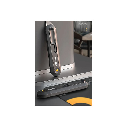 Нож строительный Deli HS EHT4008, 135x30 мм, трапеция, Soft Touch, черный - 2