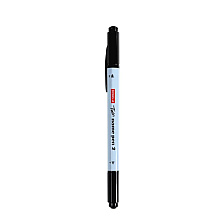Маркер перманентный "Twin Name Pen", двусторонний, черный