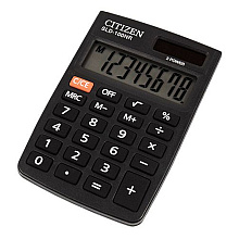 Калькулятор карманный Citizen "SLD-100NR", 8-разрядный, черный