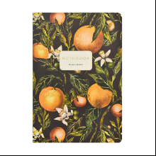 Тетрадь "Flora. Paradise. Oranges", A5, 40 листов, клетка, софт, зеленый, оранжевый