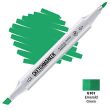 Маркер художественный "Brushmarker", двухсторонний, G101 зеленый изумрудный