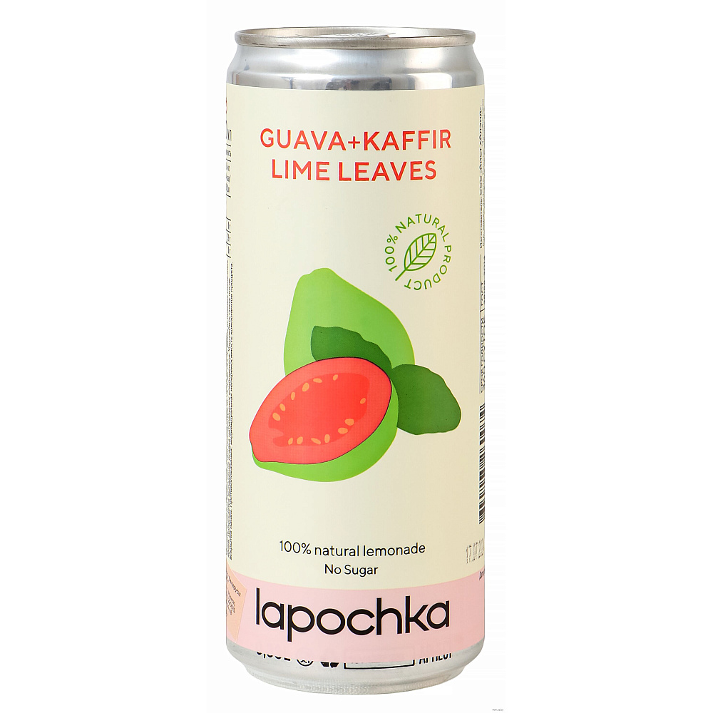 Напиток "Lapochka" вкус гуавы и кафрского лайма  0,33 л., жестян. банка - 2