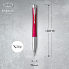 Ручка шариковая автоматическая Parker "Urban Core K314 Vibrant Magenta CT", 1.0 мм, пурпурный, серебристый, стерж. синий - 3