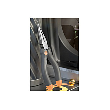 Длинногубцы Deli HS HT2106C, 160 мм, Soft Touch, оранжевый