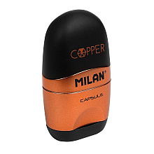 Ластик-точилка Milan "Capsule copp", 1 отверстие, без контейнера