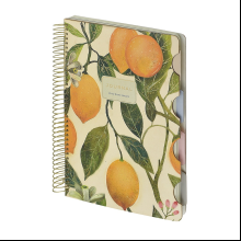 Книга записная "Flora. Paradise. Lemons" , В5, 120 листов, клетка, линейка, точка, белый, желтый