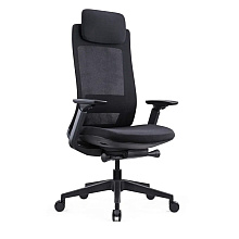 Кресло компьютерное SitZone E-VL002A, сетка, ткань, пластик, черный