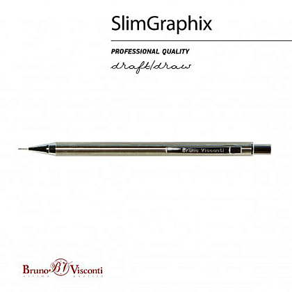 Карандаш автоматический "SlimGraphix", 0.5 мм, с ластиком, золотистый - 2