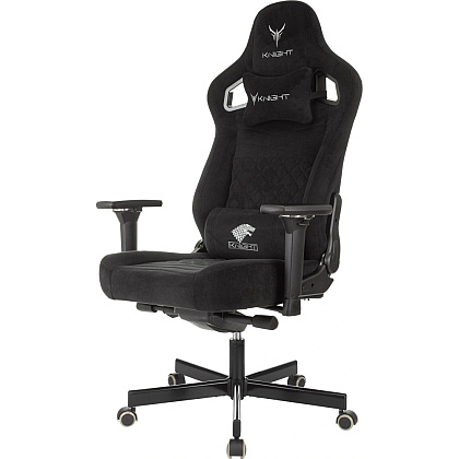 Кресло игровое Бюрократ Knight Hunter, искусственная замша, черный - 3