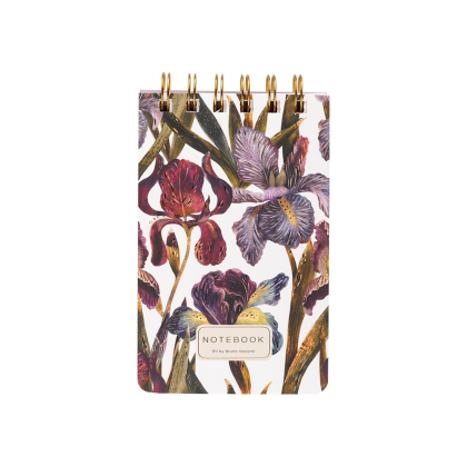 Блокнот "Flora. Ирисы", В6, 100 листов, линейка, спираль сверху, белый, фиолетовый - 2