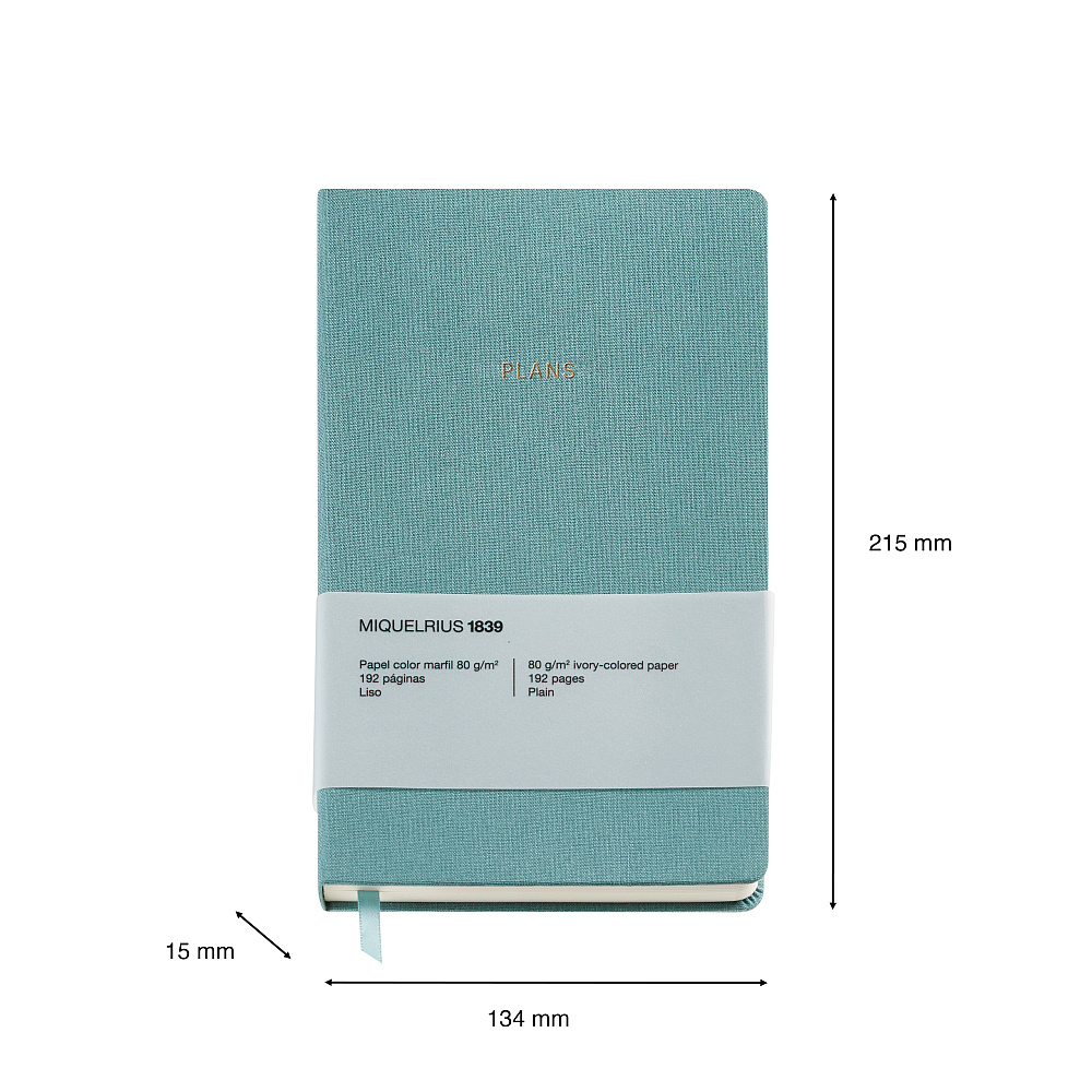 Блокнот Miquelrius "Autumn Leaves Turquoise", А5, 96 листов, в точку, бирюзовый - 4