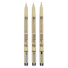 Набор ручек капиллярных "Sakura Pigma Micron", 3 шт