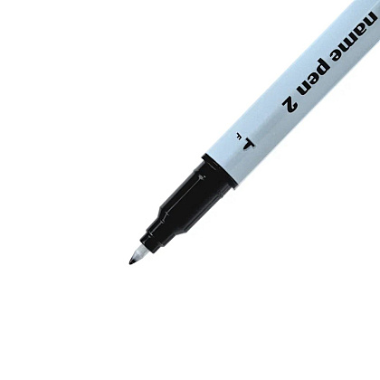 Маркер перманентный "Twin Name Pen", двусторонний, черный - 5