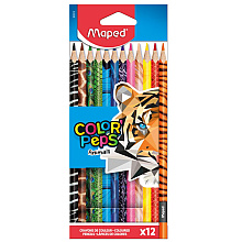 Цветные карандаши Maped "Color' Peps Animal", 12 цветов