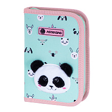 Пенал "Teddy panda", 1 отделение, светло-зеленый