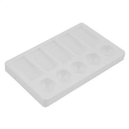 Палитра пластиковая "Сонет", прямоугольная, 10 ячеек, 19x11.5 см - 2