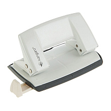 Дырокол "Aion-10G Metallic White", 10 листов, белый металлик