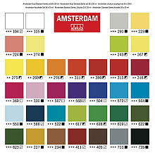 Набор красок акриловых "Amsterdam", 36 цветов, 20 мл, туба