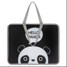 Папка для тетрадей "Panda", 26х33 см, серый, черный