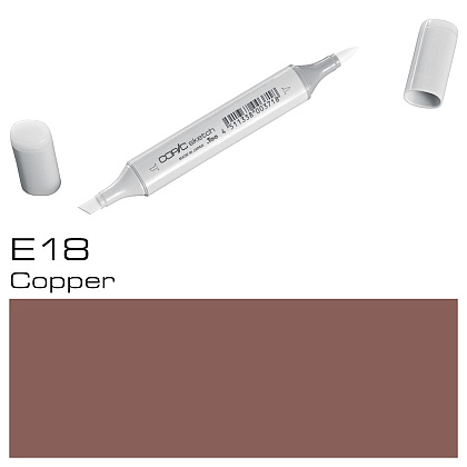 Маркер перманентный "Copic Sketch", E-18 медь
