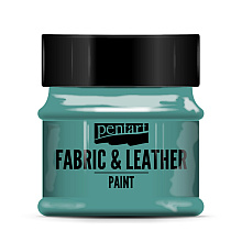 Краска для текстиля "Pentart Fabric & Leather paint", 50 мл, бирюзово-зеленый