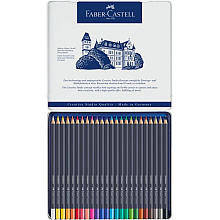 Карандаши цветные акварельные "Goldfaber Aqua", 24 цвета, металлическая упаковка