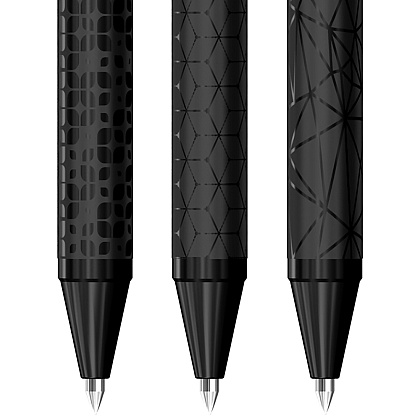 Ручка шариковая "DoubleBlack", 0,7 мм, черный, стерж. синий - 2