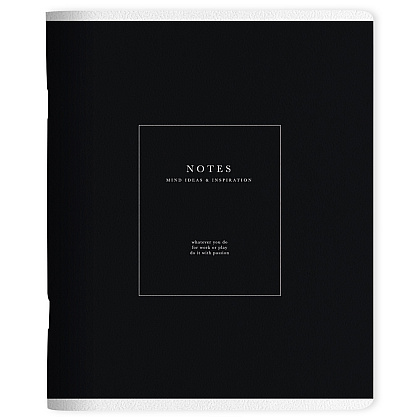 Тетрадь "Notes", А5, 48 листов, клетка, черный