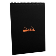 Блокнот "Rhodia" на пружине, A4, 80 листов, клетка, черный