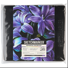 Набор карандашей цветных "Sketchmarker Ботаника", 24 цвета, в металлической коробке