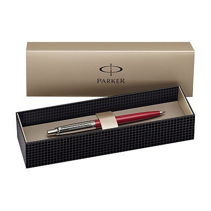 Ручка шариковая автоматическая "Parker Jotter Kensington Red CT", 0.7 мм, красный, серебристый, стерж. синий - 5