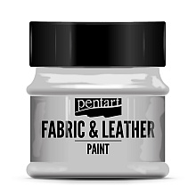 Краска для текстиля "Pentart Fabric & Leather paint", 50 мл, серый