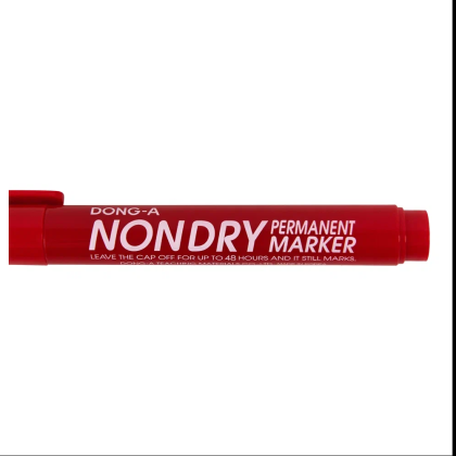 Маркер перманентный "Non-Dry", красный - 2