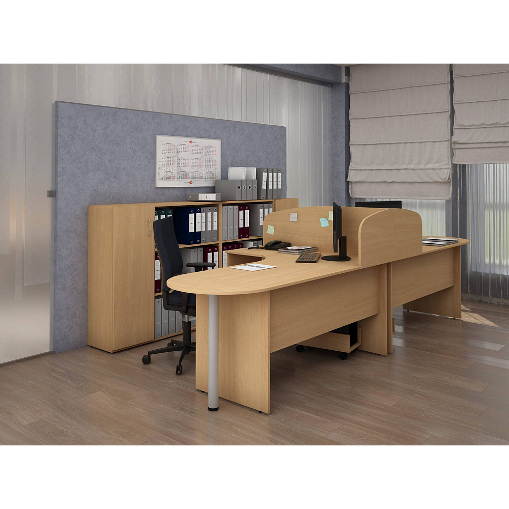 Коллекция Столица стол письменный С-1-15 П, 1500х900/600х750 мм, бук - 4